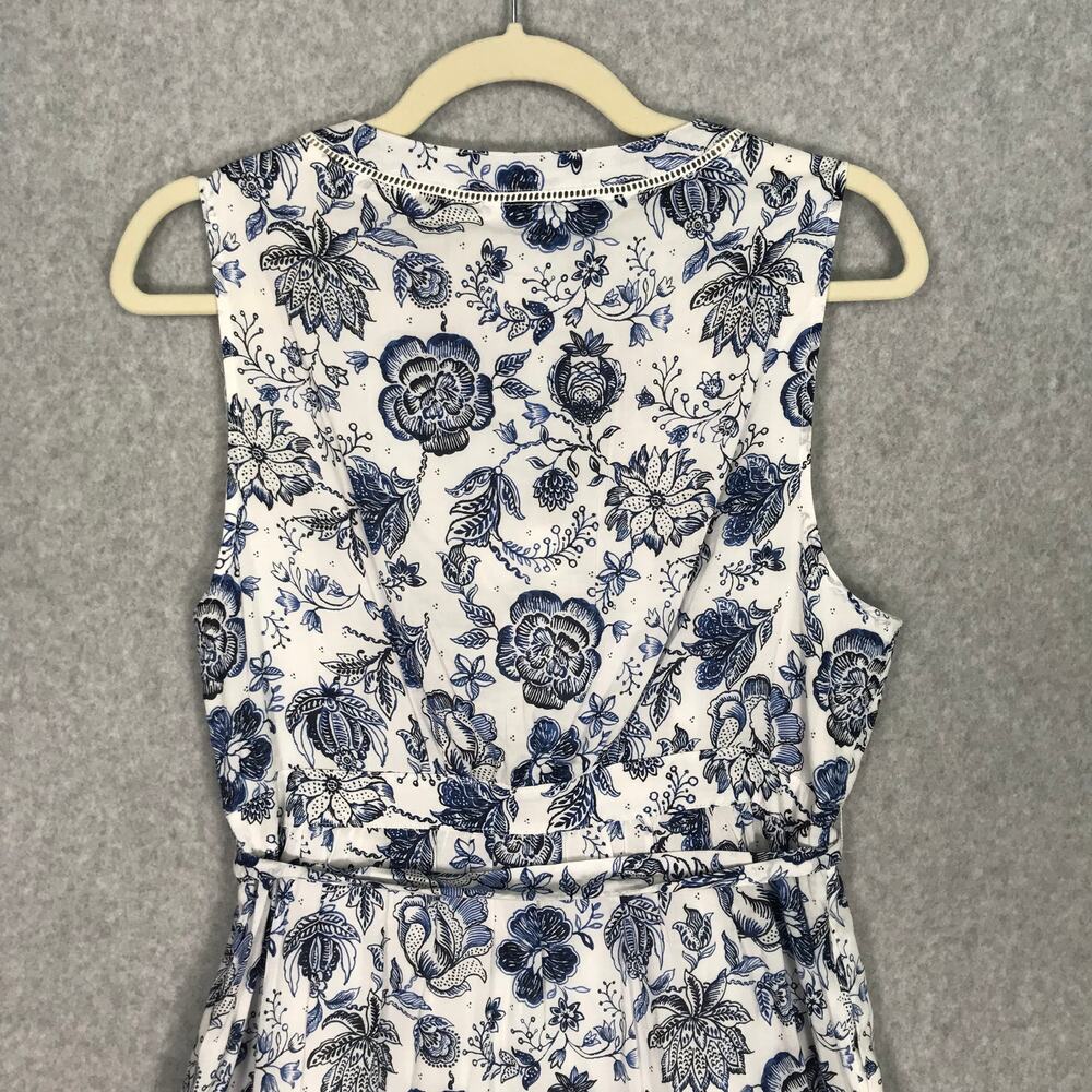 Lucky Brand White and Blue Floral Mini Dress - Picture 8 of 14